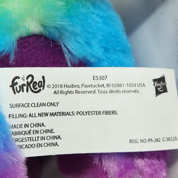 FurReal Friends Unicorn Cat & Gray Cat leash 2018 Hasbro walksalot toys works! - Picture 11 of 16